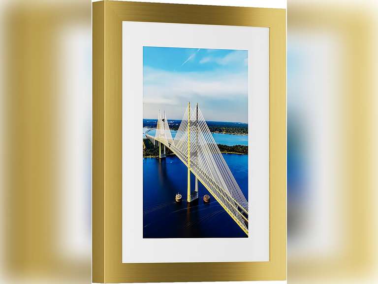 PEALSN 5x7 Picture Frame, Display Pictures 4 x 6 with Mat or 5 x 7 Without Mat for Wall Mounting Display, Photo Frames, Gold. 6