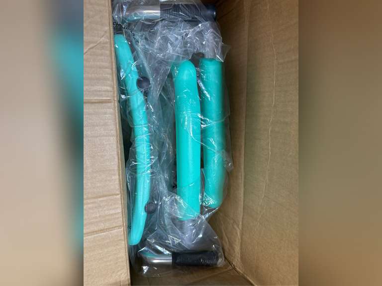 Decofy Shower Chair with Wheels, Commode Chair 3 in 1 Shower Wheelchair with Removable Bucket, Padded Seat, Toilet Brush, Waterproof Rolling Shower Chair for Elderly and Disabled Holds Up to 300 lbs 96