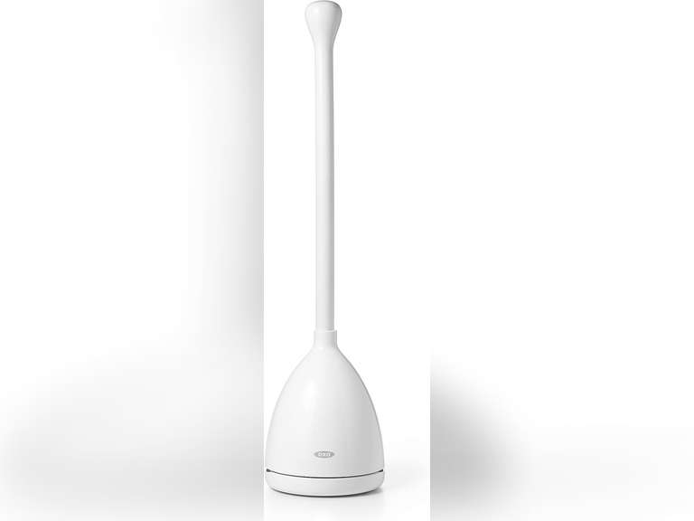 OXO Good Grips Toilet Plunger with Holder, White 43