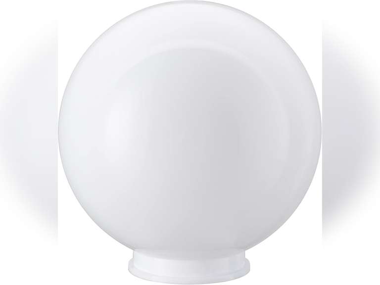 Aspen Creative 28002-41, 8" White Acrylic Replacement Lamp Post Globe with 3-3/4" Fitter Neck 36