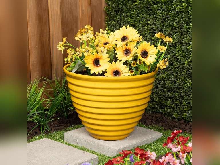 15 Alpine Corporation Planter, Yellow, M 60
