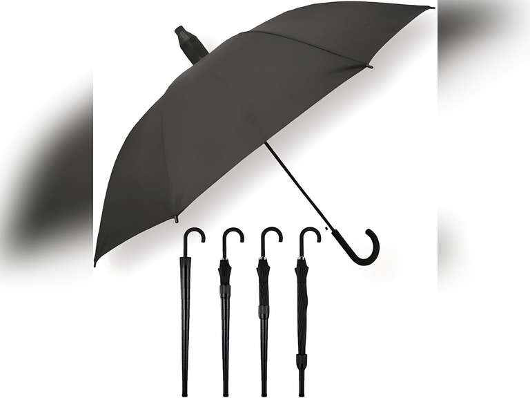 Non-drip lightweight umbrella with Cover, plastic Telescopic cover, Windproof canopy heavy duty, Rainproof, J Stick Handle with Easy Grip, Durable for travel, Black, suitable for Women, Men, & kids. 20