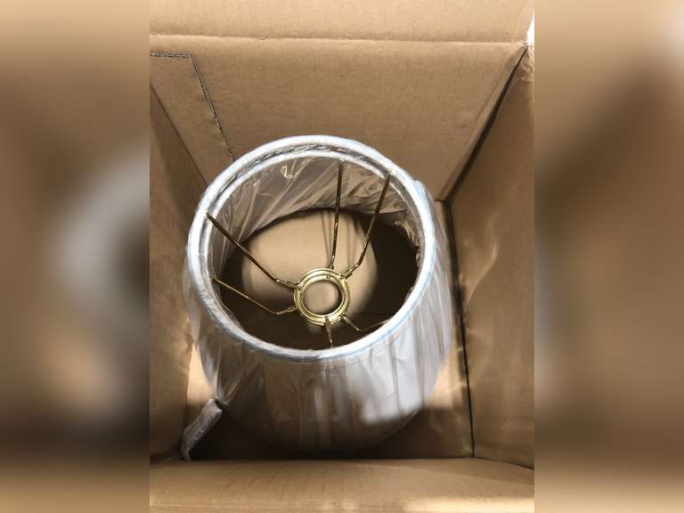 Aspen Creative White, 58909 Transitional Hardback Empire Shape UNO Construction Lamp Shade, 9" Wide (5" x 9" x 7") 45