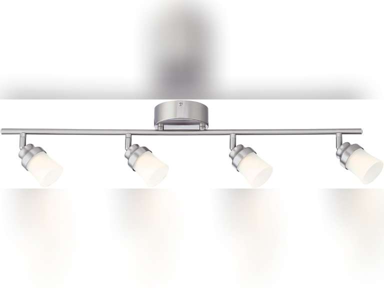 DESIGNERS FOUNTAIN EVT102027-35 3 ft. Brushed Nickel Kit with 4 LED Track Lights 1890 Lumens 60