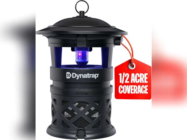 DynaTrap DT1130SR Mosquito & Flying Insect Outdoor Trap and Killer Kills Mosquitoes, Flies, Wasps, Gnats, & Other Flying Insects Protects up to 1/2 Acre 60