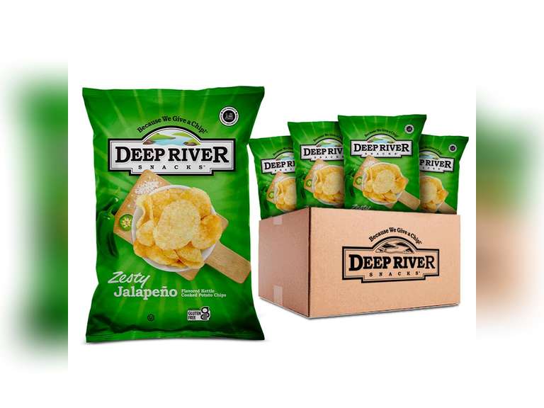 Deep River Snacks Kettle Chips, Zesty Jalapeno, 5 Ounce 12 ct ( Best by 5/2025) 44