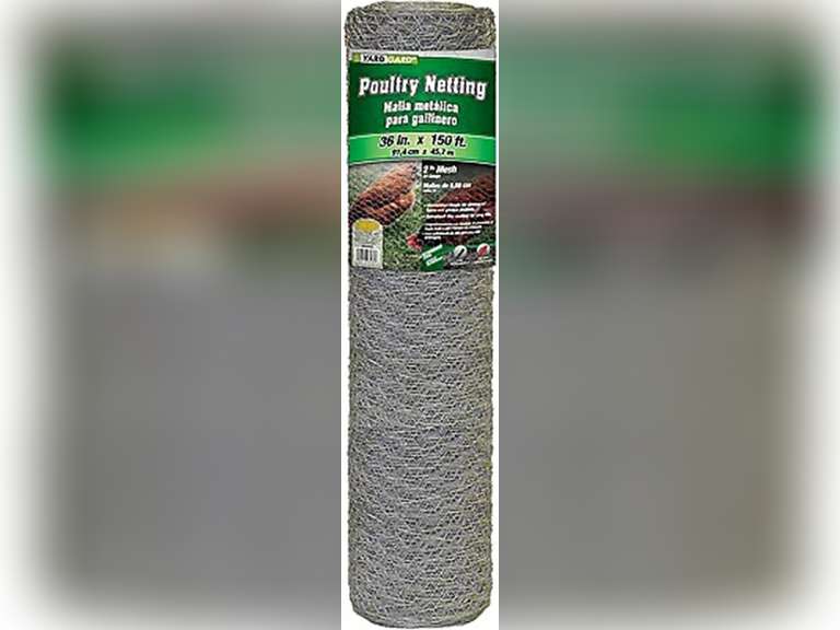YARDGARD 308495B 2 Inch Hexagonal Mesh, 36 Inch by 150 Foot 20 Gauge Galvanized Poultry (Chicken) Netting Fence 38