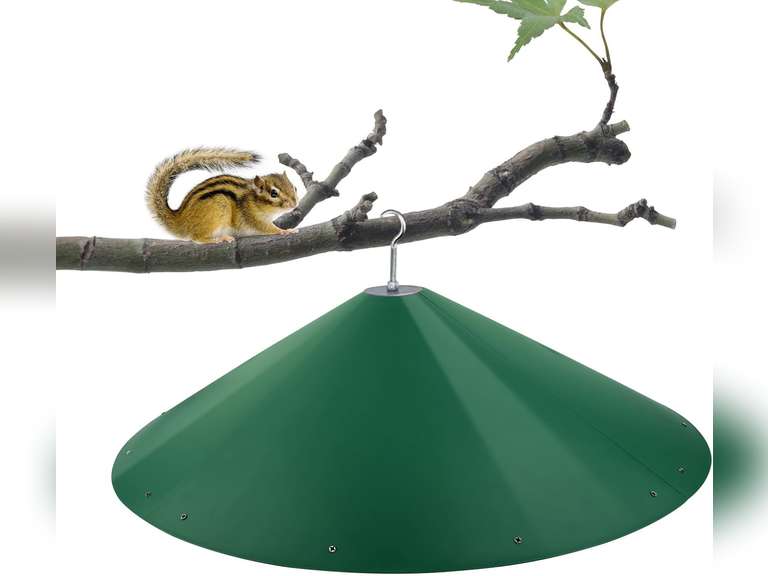 24-inch Large Outdoor Squirrel Baffles for Bird Feeders Pole, Squirrel Baffle with Metal Frame, Squirrel Guard for Bird Houses, Two Way Use, Green Color 26