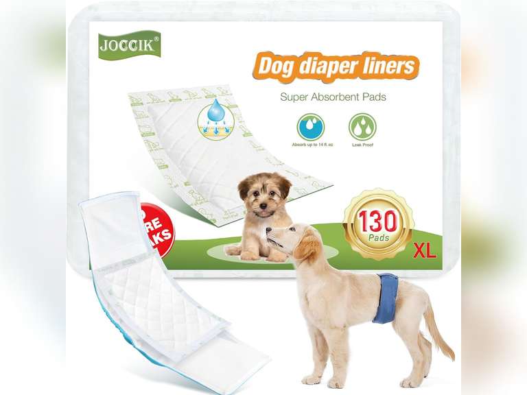 Dog Diaper Liners 100ct Super Soft and Absorbent Dog Diaper Booster Pads for Male Dog Belly Bands or Female Dog Diapers(X-Large, open package) 27