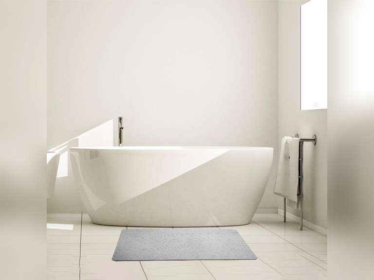 Stone Bath Mat - Quick Dry, Absorbent, Fast Drying Diatomite Bathroom Floor Mat - Luxurious Non-Slip Stone Bath Mats for Bathroom and Shower, Diatomaceous Earth Bath Stone Mat 36
