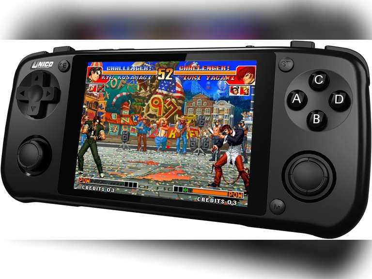 UNICO Pocket Game Console with Built-in 40 SNK Licensed Games, Retro Handheld Game Player Includes KOF/Metal SLUG/Fatal Fury/Samurai SHODOWN Series and More 80