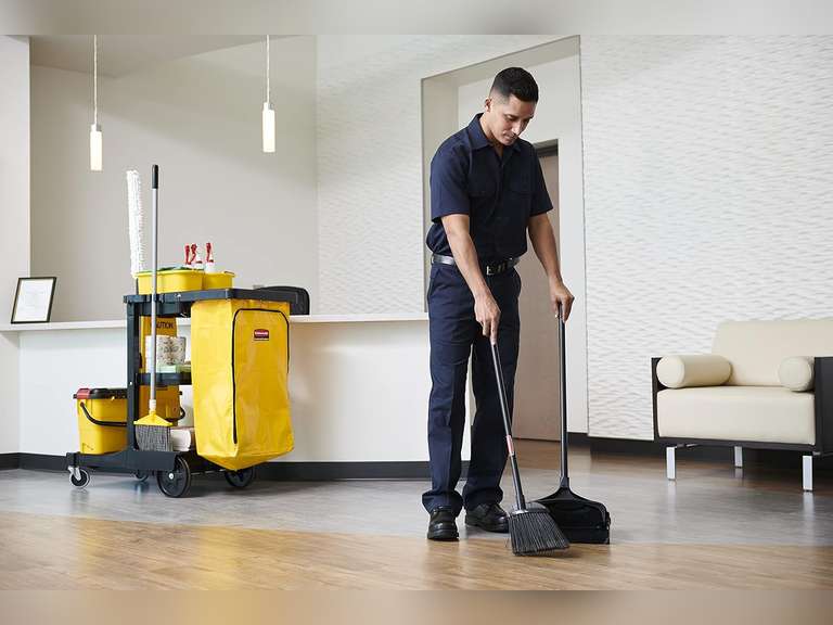 Rubbermaid Commercial Dust Pan Upright Lobby Pro Black - 11.30" Wide - Plastic - Black - 1 Each 21