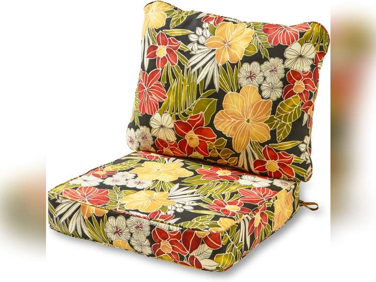 Greendalew Home Fashions 2-Piece Outdoor Deep Seat Cushion Set, Aloha 136