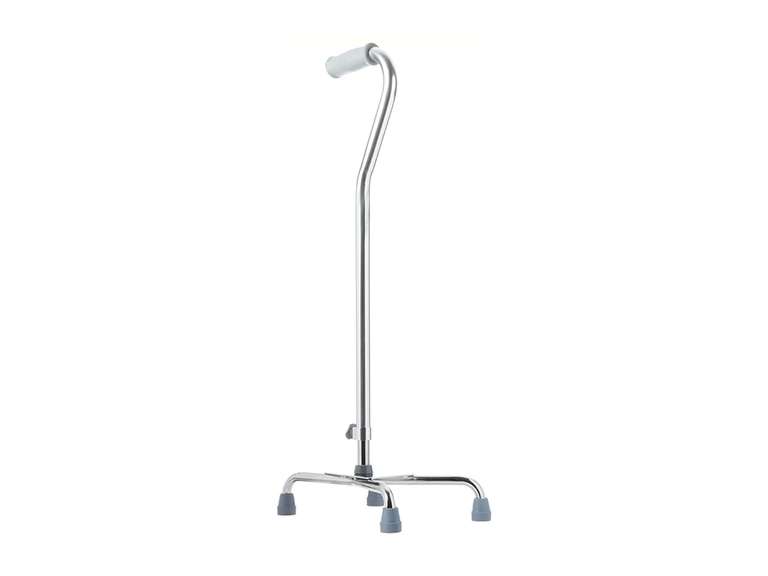 Days Quad Cane with Wide Base, Limited Mobility Aid for Elderly and Handicapped, Walking Stick with 4 Feet for Motor Control and Stability, Walk Assist with Slip Resistant Rubber Tips for Traction 63