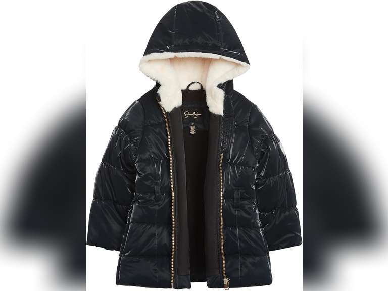 Jessica Simpson Girls' Hooded Winter Parka Heavyweight Coat size 4T 10