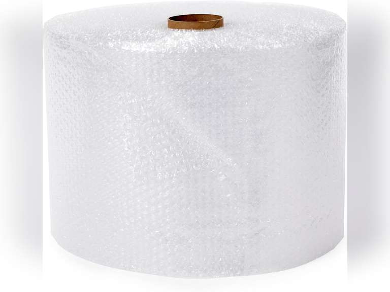 Amazon Basics Perforated Bubble Cushioning Shipping Wrap, Small 3/16", 12-Inch x 175 Foot Long Roll, Clear 23