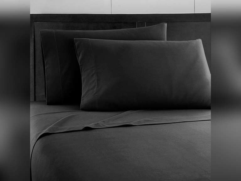 PRIME BEDDING Bed Sheet Set - Brushed Microfiber 2000 Bedding - Wrinkle, Fade, Stain Resistant - 4 Piece (Full, Black) 30