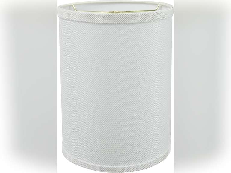 Aspen Creative 31279A Transitional Drum (Cylinder) Shaped Spider Construction Lamp Shade in White 8" Wide (8" x 8" x 11") 47