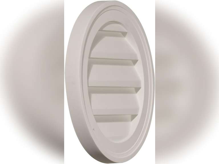 Ekena Millwork GVRO16D 16" W X 16" H X 1 5/8" P Round Gable Vent Louver, Decorative 67