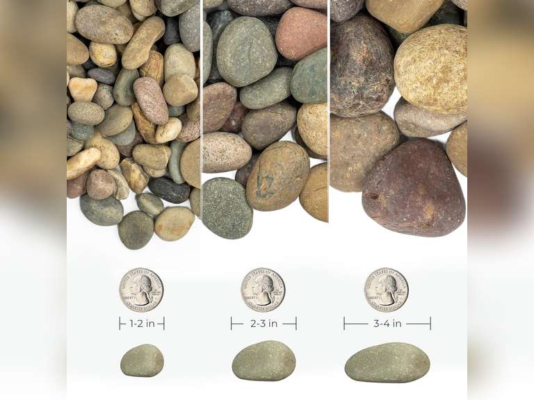 VINICS 40lbs Large River Rocks for Landscaping, 2-3 Inch Natural Unpolished Bulk Pebbles, Hand-Picked Premium Stones for Garden Design Fish Tank, Flower Pots, Pathways and Backyard, Mixed Color 98