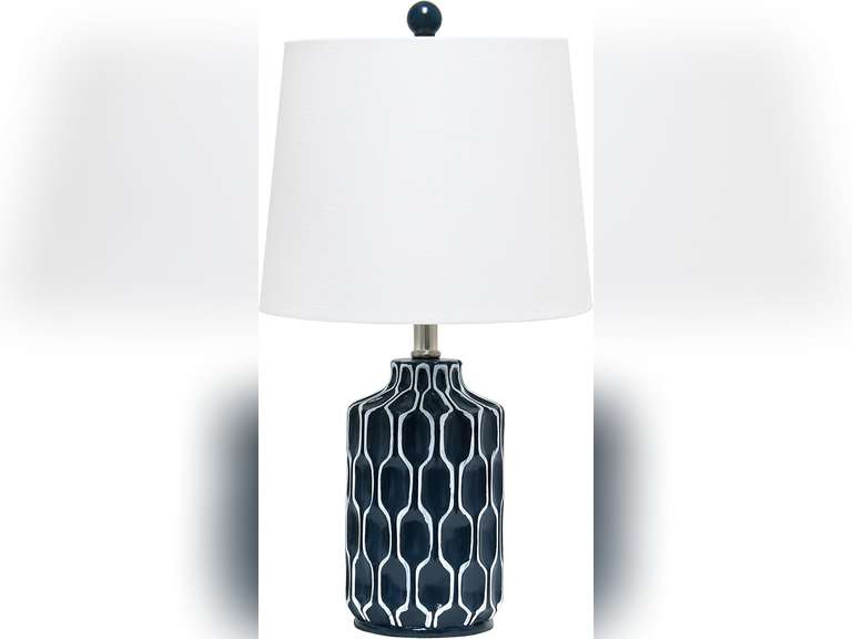 Elegant Designs LT3306-BLU Table Lamp, Blue 27