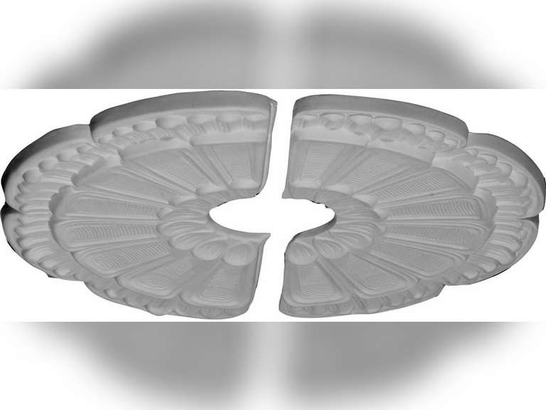 Ekena Millwork CM18FW2 18 1/2" OD X 3 5/8" ID X 7/8" Flower Ceiling Medallion, Two Piece 41