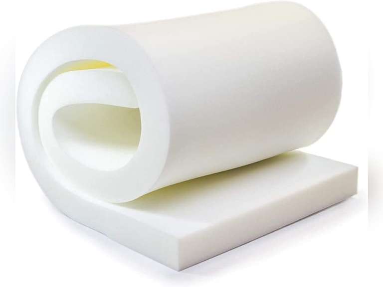 AK TRADING CO. Professional 2" Thick, 18" Wide X 72" Long Regular Density Upholstery Foam, White 30