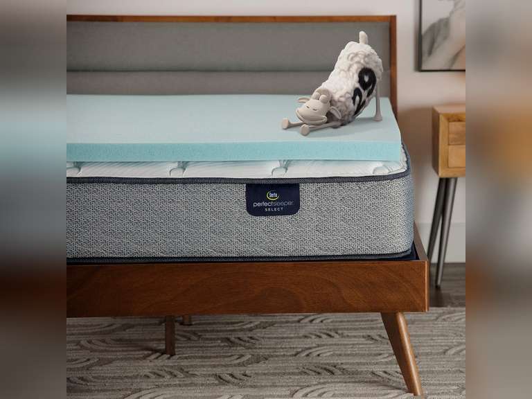 Serta ThermaGel Memory Foam Mattress Topper, Queen 76