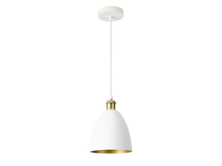 Modern Farmhouse Chandelier White Chandelier, 7 inches in Diameter, Suitable for Kitchen Island, Bedroom, Hallway 10