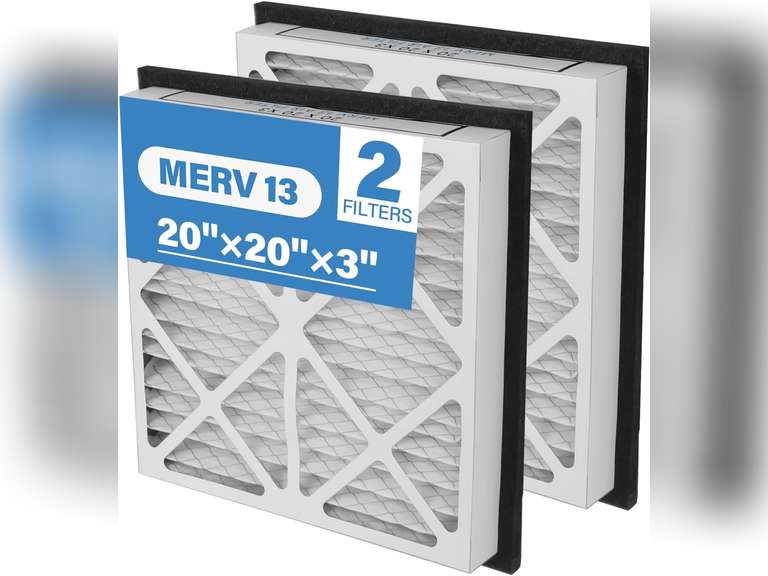 20x20x3 MERV 13 Pleated Air Filter Compatible with Zephyr VGF Series 20x20x3 Whole Home Return Air Grille Filter, MERV-13 Air Filtration System Grille Filters 2 Pack, Actual Size 18-3/8 18-3/8 3" 67