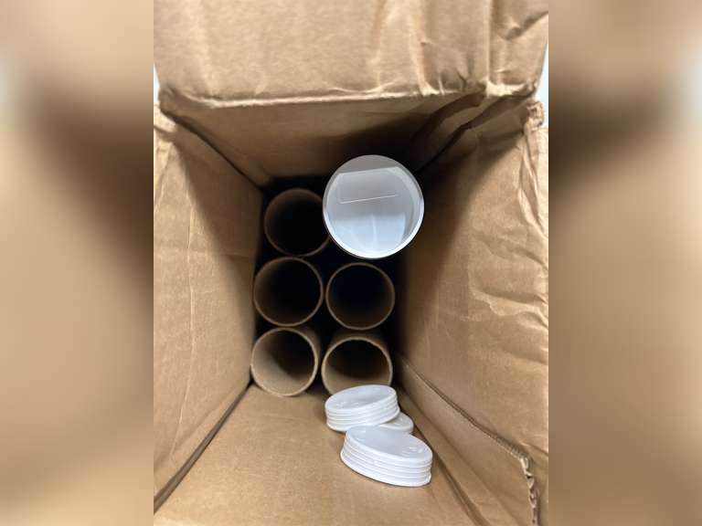 Aviditi Cardboard Tubes with Caps, 24" L x 2" W x 2" H, Pack of 6 | Poster Tube for Mailing and Storage of Blueprints, Artwork, Crafts, Long Art Holder, 24 inches 18