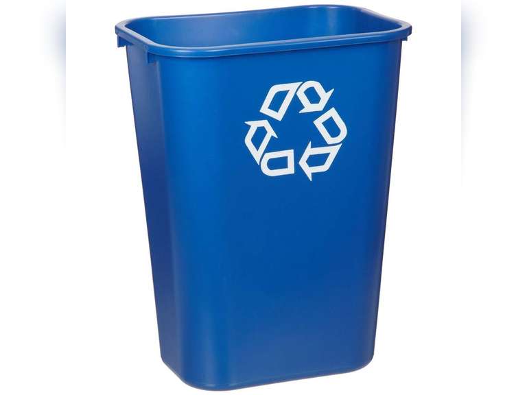 Rubbermaid Commercial Products Wastebasket Recycling Large 41-Quart Blue 29