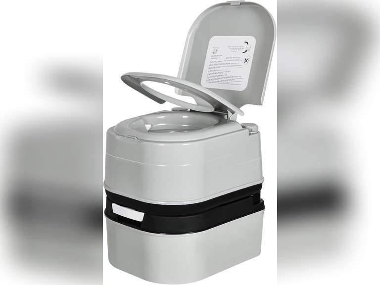 YITAMOTOR Portable Toilet Camping Porta Potty with Paper Collection 6.34 Gallon, Indoor Outdoor RV Toilet with Handle Pump, Leak-Proof OutdoorToilet for RV Travel, Boat, Trips, Grey 103