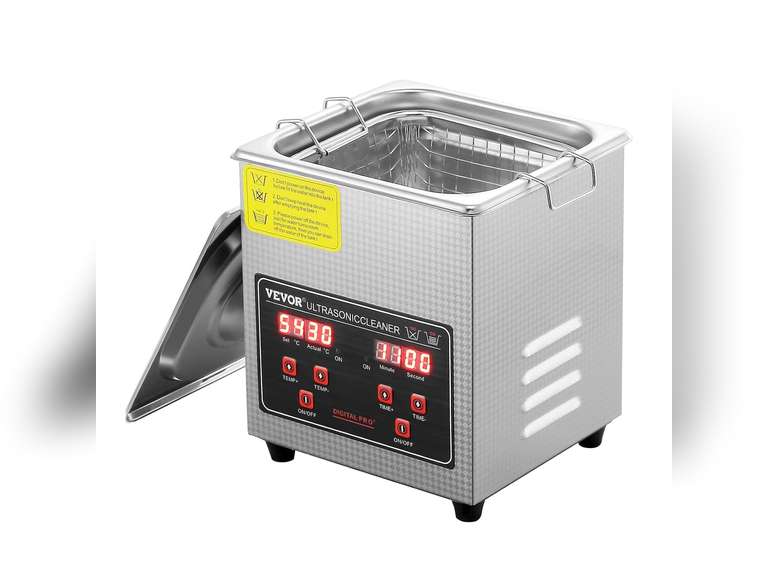 VEVOR Ultrasonic Cleaner Ultrasonic Stainless Steel Cleaning Device 158 W, 2 L Ultrasonic Cleaning Device with Digital Display 0-30 Min, Cleaning Ultrasonic for Jewellery, Glasses, Watches etc. 43