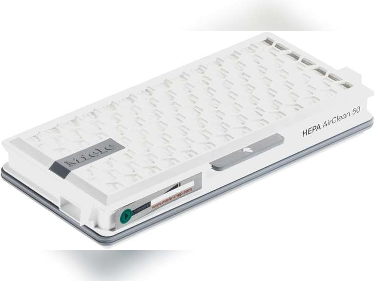 Miele HEPA AirClean SFHA50-2 Vacuum Filter, 12 Month Lifespan, With TimeStrip Filter Change Indicator - XL Pack For 2 Years of Clean Air 98
