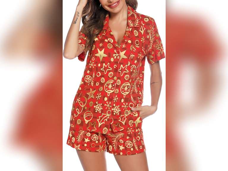 Senert Pajamas Set For Women Short Sleeve Sleepwear Soft Button Down Post Partum Pjs Set Maternity Lounge Size S 29