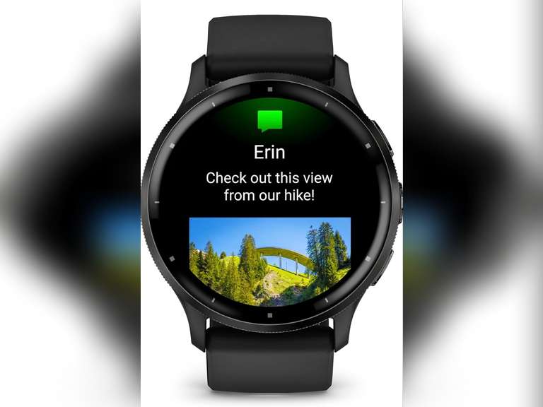Garmin Venu 3 Slate Stainless Steel Bezel 1.4-Inch AMOLED Touchscreen Display Smart Watch with 45mm Black Case and Silicone Band 450