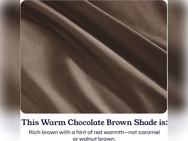 California Design Den Queen Sheet Set - Soft 400 Thread Count Sateen, Natural 100% Cotton Sheets for Queen Size Bed with Deep Pockets, Cooling and Durable Bedding Set - Warm Chocolate Brown 50