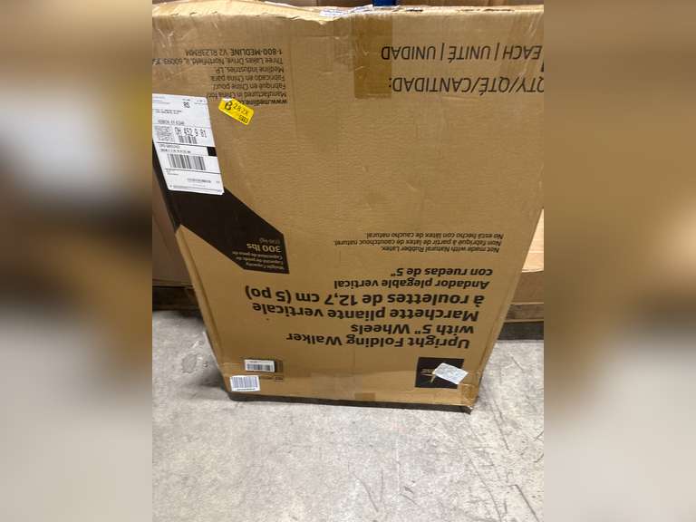 Medline Upright Walker with 5 Dual Wheels, Forearm Walker with Armrests, Height Adjustable, 300lb Weight Capacity 90