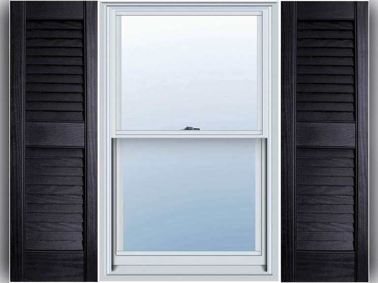 BUILDER'S CHOICE EVL12055BL Shutters, 12" x 55", Black 39