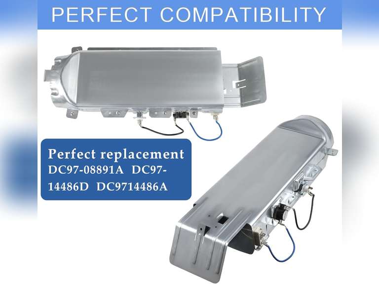 DC97-14486A Dryer Heating Heater Element Replacement for Samsung dv45h7000ew/a2 dv42h5000ew/a3 dv40j3000ew/a2 dv42h5200ep/a3 dv42h5200ew/a3 dv48h7400ew/a2 dv42h5200ef/a3 dve50m7450w/a3 dve50r5200w/a3 52