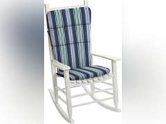 Arden Outdoor Adirondack or Rocking Chair Cushion, 45.5*20*2.2in Rain-Proof, Fade Resistant 45.5*20 Sapphire Aurora Blue Stripe 32