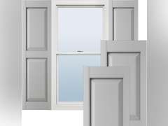 Ekena Millwork Lifetime Vinyl LP2S14X03900PG Standard Two Equal Panel Vinyls, Raised Panel Vinyl Shutters, w/Installation Shutter-Lok's & Matching Screws (Per Pair), 14 3/4"W x 39"H, Paintable 86