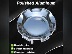 FUSCH 4PCS Polished Aluminum Wheel Center Caps Compatible with Chevy Silverado Avalanche Suburban Tahoe 2007-2014, 7-1/8" Hubcap, 6 Lug Wheel Cap Cover for 20" 5-Spoke Rims Replace# 9596007 9595152 85