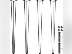 VEVOR Hairpin Table Legs 36" Black Set of 4 Desk Legs 880lbs Load Capacity (Each 220lbs) Hairpin Desk Legs 3 Rods for Bench Desk Dining End Table Chairs Carbon Steel DIY Heavy Duty Furniture Legs 79