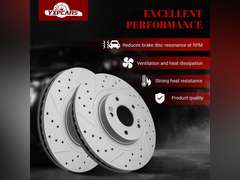 Ceramic Front Brakes Pad and Rotors Drilled Slotted Vented Replacement Disc Brake Kits for Kia Sorento 2014-2015,for Hyundai Santa Fe Sport 2013 2014 2015 2016 2.4L/2.0L 107