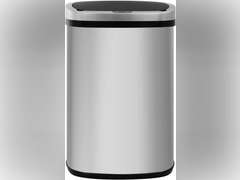 Furniture of America Verbena 13 Gallon Metal Household Trash Can Motion Sensor Lid for Kitchen, White 97