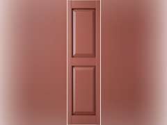 14 3/4"W x 55"H Lifetime Vinyl, Standard Two Equal Panels, Raised Panel Shutters, w/Installation Shutter-Lok's & Matching Screws (Per Pair), Burgundy Red 90