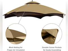 ABCCANOPY Riplock Gazebo Replacement Top for Lowe's Allen Roth #GF-12S004B-1 80