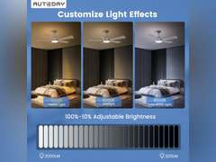 Ceiling Fans with Lights and Remote/App Control: 52 Inch Nickel Ceiling Fan with Light, Quiet Reversible DC Motor, Dimmable Tri-Color LED, Modern Ceiling Fan for Bedroom/Patio, Indoor/Outdoor 130